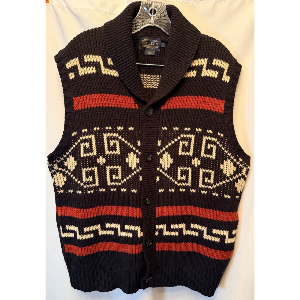 Pendleton Men's Large Original Westerley Dude Big Lebowski Sweater Vest Wool
